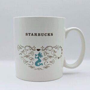 Starbucks Ceramic Turquoise Mermaid Coffee Mug. Super Rare